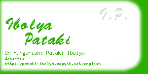 ibolya pataki business card